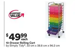 Michaels 10-Drawer Rolling Cart by Simply Tidy offer