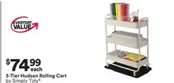 Michaels 3-Tier Hudson Rolling Cart by Simply Tidy offer