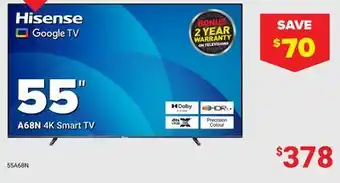 Visions Electronics 55 A68N 4K Smart TV offer