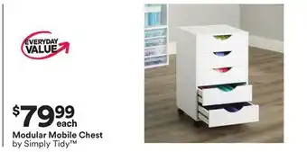 Michaels Modular Mobile Chest by Simply Tidy offer