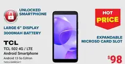 Visions Electronics TCL 502 4G / LTE Android Smartphone offer