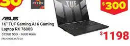 Visions Electronics 16 TUF Gaming A16 Gaming Laptop RX 7600S offer