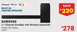 Visions Electronics 3.1-Channel Soundbar with Wireless Subwoofer offer