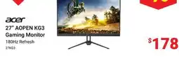 Visions Electronics 27 AOPEN KG3 Gaming Monitor 180Hz Refresh offer