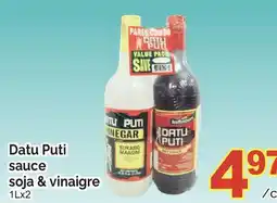 T&T Supermarket DATU PUTI SAUCE SOJA & VINAIGRE, 1 LX2 offer