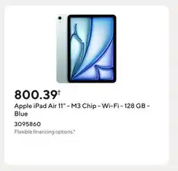 Staples Apple iPad Air 11 - M3 Chip - Wi-Fi - 128 GB - Blue offer