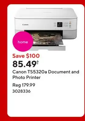 Staples Canon TS5320a Document and Photo Printer offer
