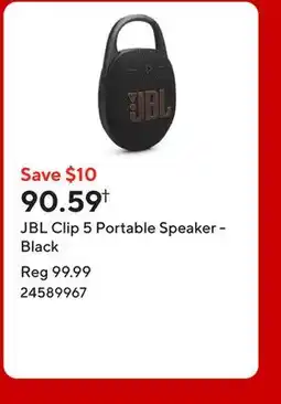 Staples JBL Clip 5 Portable Speaker - Black offer