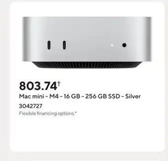 Staples Mac mini - M4 - 16 GB - 256 GB SSD - Silver offer