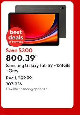 Staples Samsung Galaxy Tab S9 - 128GB - Grey offer
