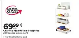 Michaels Chariot à roulettes de 4 étagères d'Ordonnez simplement offer