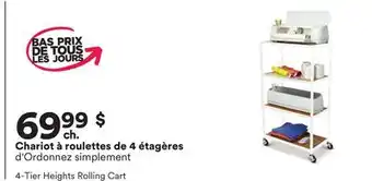 Michaels Chariot à roulettes de 4 étagères d'Ordonnez simplement offer