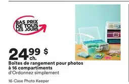 Michaels Boîtes de rangement pour photos à 16 compartiments d'Ordonnez simplement offer