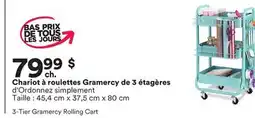 Michaels Chariot à roulettes Gramercy de 3 étagères offer