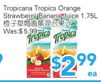 Ample Food Market Tropicana Tropics Orange Strawberry Banana Juice offer