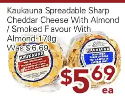 Ample Food Market Kaukauna Spreadable Sharp Cheddar Cheese With Almond/Smoked Flavour With Almond offer