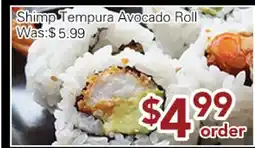 Ample Food Market Shrimp Tempura Avocado Roll offer
