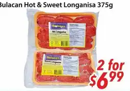Bestco Food Mart Bulacan Hot & Sweet Longanisa offer