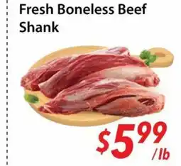 Bestco Food Mart Fresh Boneless Beef Shank offer