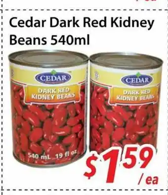 Bestco Food Mart Cedar Dark Red Kidney Beans offer