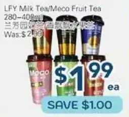 Oceans Fresh Food Market LFY Milk Tea/Meco Fruit Tea offer