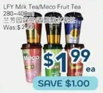 Oceans Fresh Food Market LFY Milk Tea/Meco Fruit Tea offer