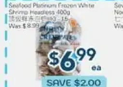 Oceans Fresh Food Market Seafood Platinum Frozen White Shrimp Headless offer