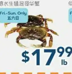 Oceans Fresh Food Market Live BC Crab offer