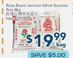 Oceans Fresh Food Market Rose Brand Jasmine White Scented Rice offer
