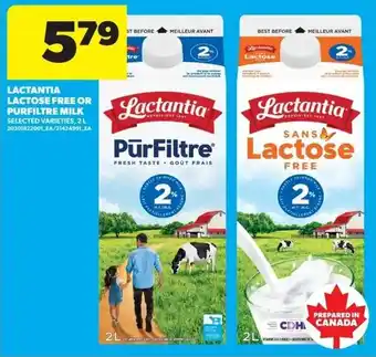 Real Canadian Superstore Lactantia lactose free or purfiltre milk offer
