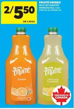 Real Canadian Superstore Fruite drinks offer