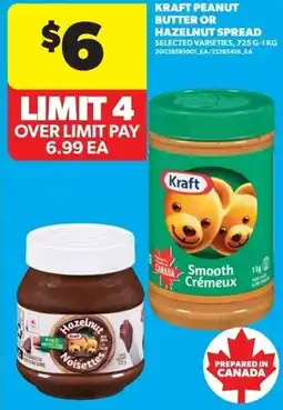 Real Canadian Superstore Kraft peanut butter or hazelnut spread offer