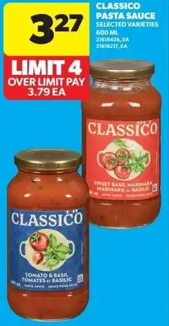 Real Canadian Superstore Classico pasta sauce offer