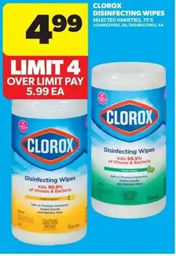 Real Canadian Superstore Clorox disinfecting wipes offer