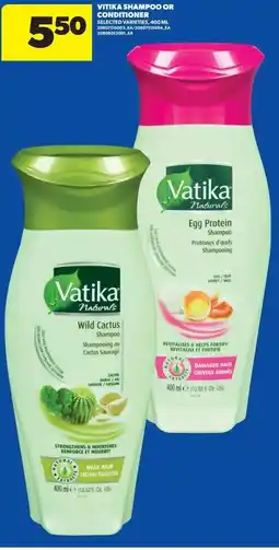 Real Canadian Superstore Vatika shampoo or conditioner offer
