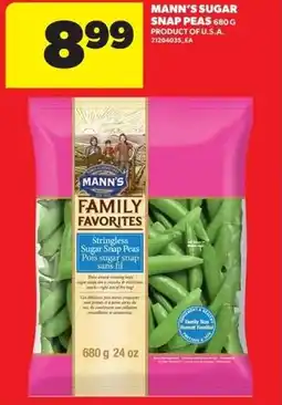 Real Canadian Superstore Mann's sugar snap peas offer