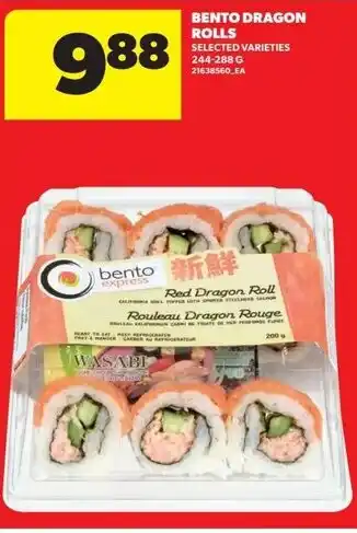 Real Canadian Superstore Bento dragon rolls offer