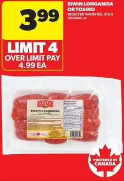 Real Canadian Superstore Siwin longanisa or tosino offer