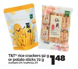 Real Canadian Superstore T&T rice crackers or potato sticks offer