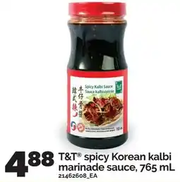 Real Canadian Superstore T&T spicy Korean kalbi marinade sauce offer