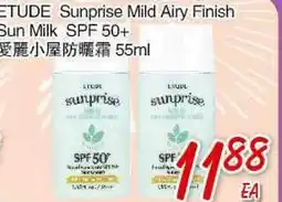 Foody Mart ETUDE Sunprise Mild Airy Finish Sun Milk 50+ offer