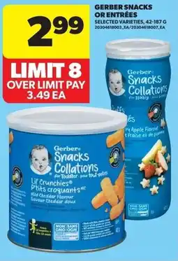 Real Canadian Superstore Gerber snacks or entrées offer