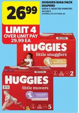 Real Canadian Superstore Huggies giga pack diapers offer