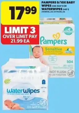Real Canadian Superstore Pampers 9/10x baby wipes or Water wipes offer