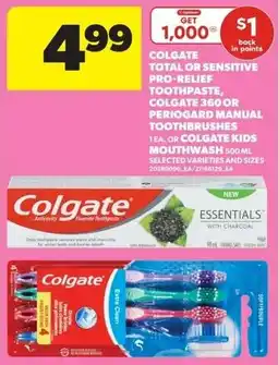 Real Canadian Superstore Colgate total or sensitive pro-relief toothpaste offer