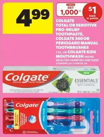 Real Canadian Superstore Colgate total or sensitive pro-relief toothpaste offer