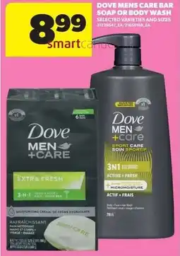 Real Canadian Superstore Dove mens care bar soap or body wash offer