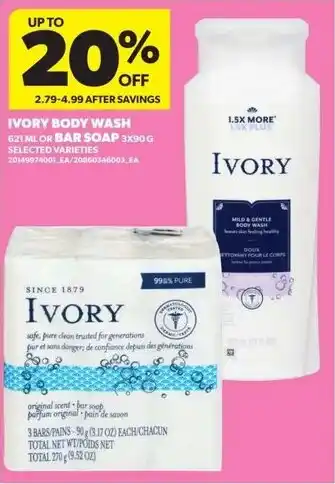 Real Canadian Superstore Ivory body wash or bar soap offer