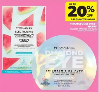 Real Canadian Superstore Vitamasques sheet masks offer