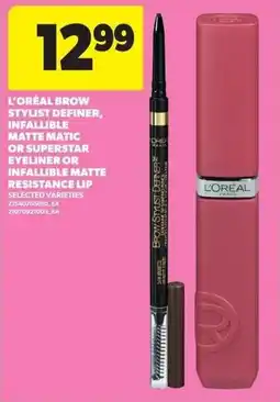 Real Canadian Superstore L'oréal brow stylist definer, infallible matte matic or superstar eyeliner or infallible matte resistance lip offer